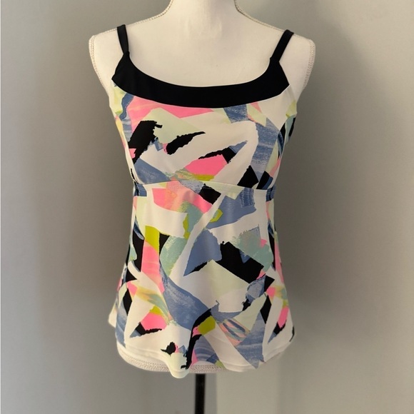 Zelos Geometric shapes Tankini Top M - Picture 1 of 9